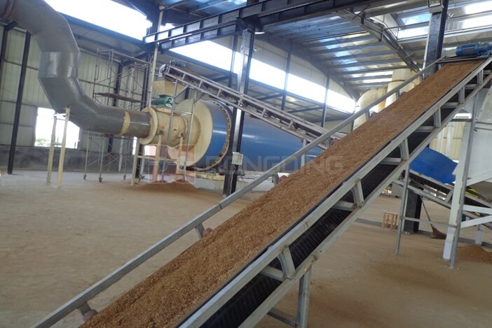 The biomass dryer can quickly dry the wet material with a moisture of 60% to a dried product with moisture less than 12%. It can be used for drying wood chips, sawdust, bark, straw, alfalfa hay, sugarcane bagasse, cassava residues, poultry manure, etc.