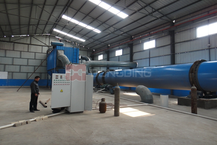 Gypsum rotary dryer is manufactured to dry FGD gypsum, phosphogypsum, titanium gypsum, fluorogypsum, gypsum powder, gypsum plaster and other materials.