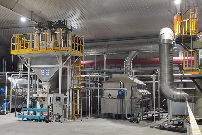 Yeast dryer adopts an indirect heating mode, by heating the rotating drum, to evaporate the water in the yeast slurry adhering to the drum