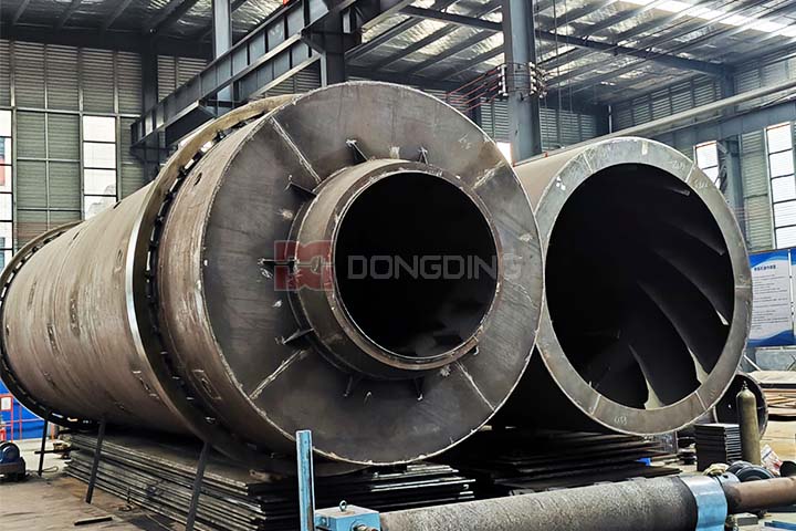 3 Pass Rotary Drum Dryer for Woodchips is Under Manufacturing