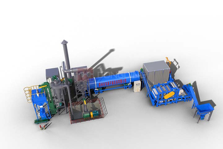 rotary drying and packing system